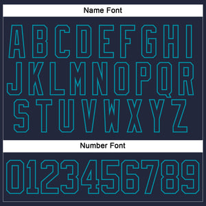 Custom Navy Teal Hockey Jersey
