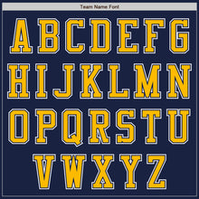 Load image into Gallery viewer, Custom Navy Gold-White Authentic Baseball Jersey
