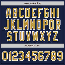 Load image into Gallery viewer, Custom Navy Old Gold-White Authentic Baseball Jersey

