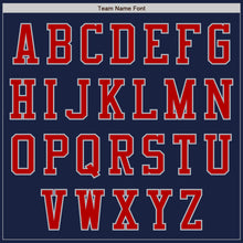 Load image into Gallery viewer, Custom Navy Red-Gray Authentic Baseball Jersey

