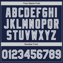 Load image into Gallery viewer, Custom Navy Gray-White Authentic Baseball Jersey
