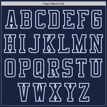 Load image into Gallery viewer, Custom Navy White-Light Blue Authentic Baseball Jersey
