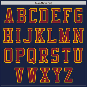 Custom Navy Crimson-Gold Authentic Baseball Jersey
