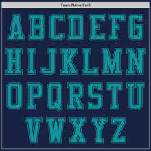 Load image into Gallery viewer, Custom Navy Teal Authentic Baseball Jersey
