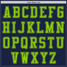 Load image into Gallery viewer, Custom Navy Neon Green Authentic Baseball Jersey
