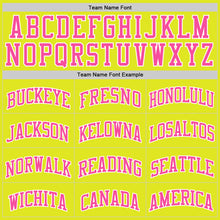 Load image into Gallery viewer, Custom Neon Yellow Pink-White Authentic Basketball Jersey

