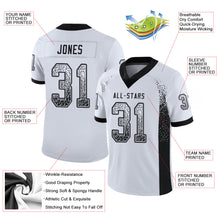 Load image into Gallery viewer, Custom White Black-Silver Drift Fashion Football Jersey
