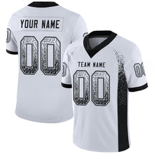 Load image into Gallery viewer, Custom White Black-Silver Drift Fashion Football Jersey
