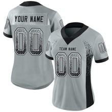 Load image into Gallery viewer, Custom Silver Black-White Drift Fashion Football Jersey
