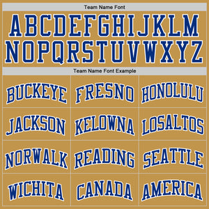 Custom Old Gold Royal-White Authentic Basketball Jersey