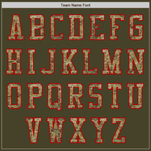 Load image into Gallery viewer, Custom Olive Camo-Red Authentic Salute To Service Baseball Jersey
