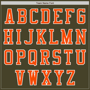 Custom Olive Orange-White Authentic Salute To Service Baseball Jersey