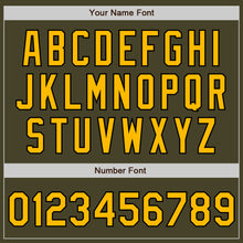 Load image into Gallery viewer, Custom Olive Gold-Black Authentic Salute To Service Baseball Jersey
