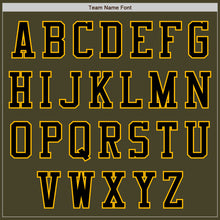 Load image into Gallery viewer, Custom Olive Gold-Black Authentic Salute To Service Baseball Jersey
