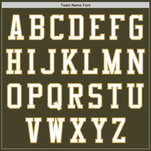 Custom Olive White-Old Gold Authentic Salute To Service Baseball Jersey
