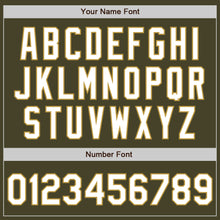 Load image into Gallery viewer, Custom Olive White-Old Gold Authentic Salute To Service Baseball Jersey
