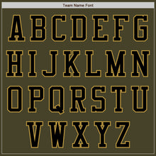 Load image into Gallery viewer, Custom Olive Black-Old Gold Authentic Salute To Service Baseball Jersey
