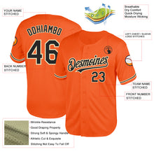 Load image into Gallery viewer, Custom Orange Black-City Cream Mesh Authentic Throwback Baseball Jersey
