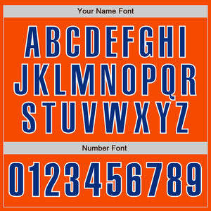 Custom Orange Royal-White Authentic Baseball Jersey