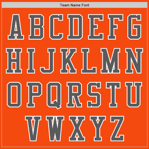 Custom Orange Steel Gray-White Authentic Baseball Jersey