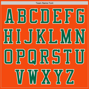 Custom Orange Kelly Green-White Authentic Baseball Jersey