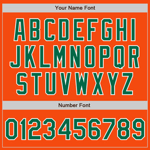 Custom Orange Kelly Green-White Authentic Baseball Jersey