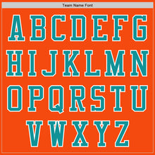 Load image into Gallery viewer, Custom Orange Teal-White Authentic Baseball Jersey
