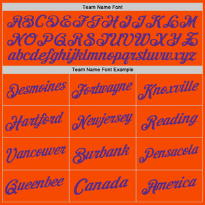 Custom Orange Purple Authentic Throwback Basketball Jersey