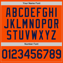 Load image into Gallery viewer, Custom Orange Navy Authentic Throwback Basketball Jersey

