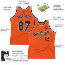 Load image into Gallery viewer, Custom Orange Black-Gray Authentic Throwback Basketball Jersey
