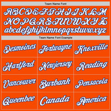Load image into Gallery viewer, Custom Orange White-Royal Authentic Throwback Basketball Jersey
