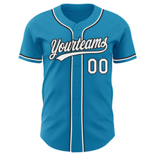 Load image into Gallery viewer, Custom Panther Blue White-Black Authentic Baseball Jersey
