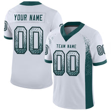Load image into Gallery viewer, Custom White Midnight Green-Black Drift Fashion Football Jersey

