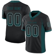 Load image into Gallery viewer, Custom Black Midnight Green-Gray Drift Fashion Football Jersey

