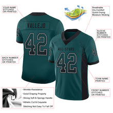 Load image into Gallery viewer, Custom Midnight Green Black-White Drift Fashion Football Jersey
