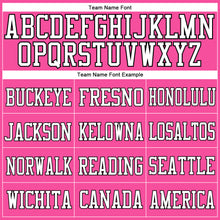 Load image into Gallery viewer, Custom Pink White-Black Mesh Authentic Football Jersey
