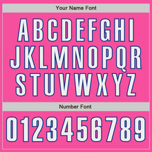 Load image into Gallery viewer, Custom Pink White-Royal Authentic Baseball Jersey
