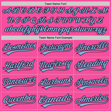 Load image into Gallery viewer, Custom Pink Light Blue-Black Authentic Baseball Jersey
