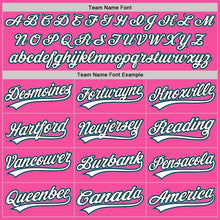 Load image into Gallery viewer, Custom Pink Black-Teal Authentic Throwback Baseball Jersey
