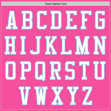 Load image into Gallery viewer, Custom Pink White-Light Blue Authentic Baseball Jersey

