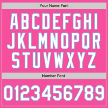 Load image into Gallery viewer, Custom Pink White-Light Blue Authentic Baseball Jersey
