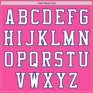 Custom Pink White-Royal Authentic Baseball Jersey
