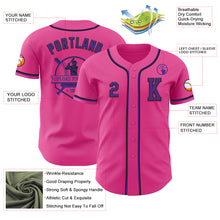 Load image into Gallery viewer, Custom Pink Purple-Black Authentic Baseball Jersey
