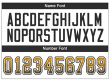 Load image into Gallery viewer, Custom Gold Black-White Drift Fashion Football Jersey
