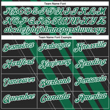 Load image into Gallery viewer, Custom Black Kelly Green-White 3D Bowling Line Shape Performance Polo Shirt
