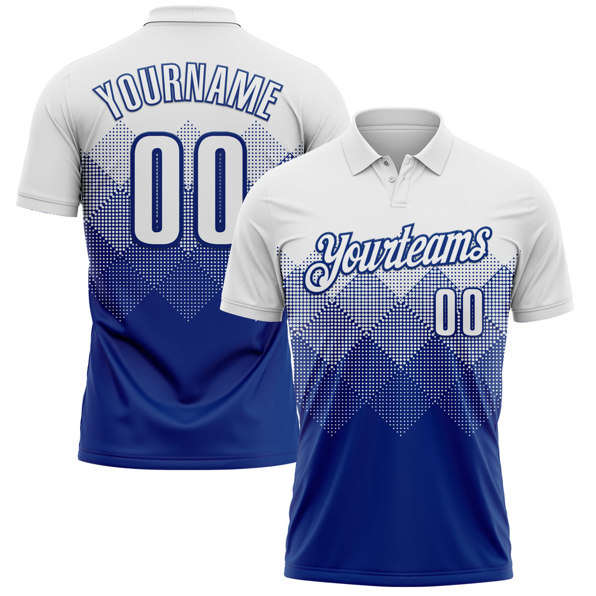 Custom White Royal 3D Pattern Design Gradient Square Shape Performance ...