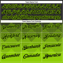 Load image into Gallery viewer, Custom Black Neon Green 3D Pattern Design Gradient Square Shape Performance Polo Shirt

