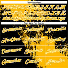 Load image into Gallery viewer, Custom Gold Black-White 3D Pattern Design Abstract Brush Stroke Performance Polo Shirt
