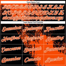Load image into Gallery viewer, Custom Orange Black-White 3D Pattern Design Abstract Brush Stroke Performance Polo Shirt
