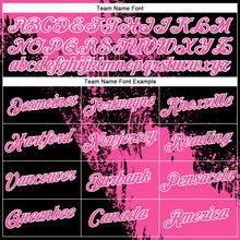 Load image into Gallery viewer, Custom Pink Black-White 3D Pattern Design Abstract Brush Stroke Performance Polo Shirt
